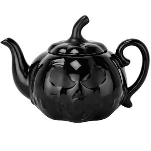 🎃 Killstar Teapot 40 oz Jack o’Lantern Ceramic Black